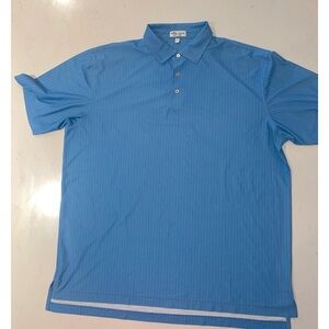 Peter Millar Performance Polo Summer Comfort Shirt Men's XL Blue AOP